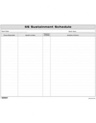 Kniha 5S Sustainment Schedule Enna