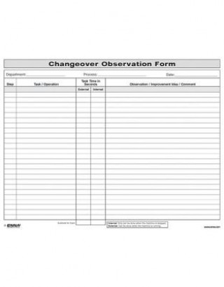 Knjiga Quick Changeover: Observation Form Enna