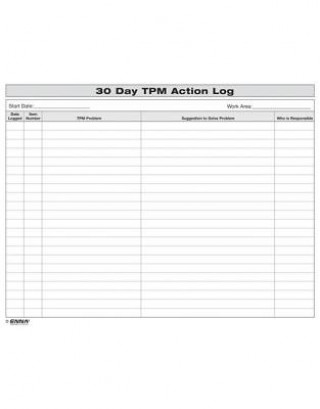 Carte 30 Day TPM Action Log Enna