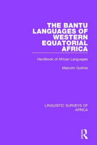 Carte Bantu Languages of Western Equatorial Africa GUTHRIE