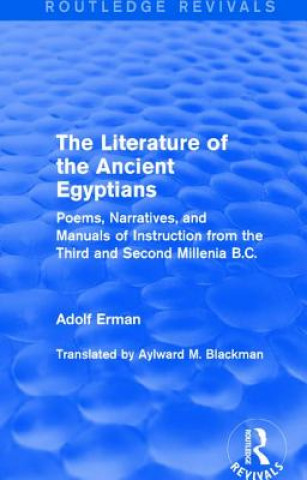 Kniha Literature of the Ancient Egyptians Adolf Erman
