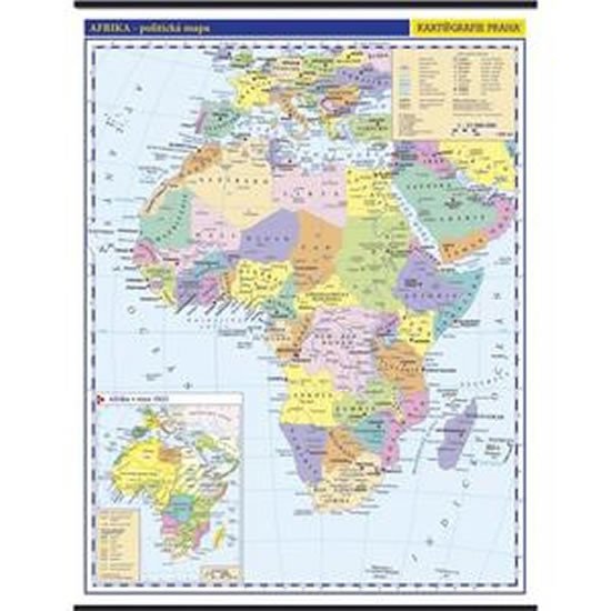 Kniha Afrika - školní nástěnná politická nástěnná mapa,1:10 mil./96x126,5 cm 