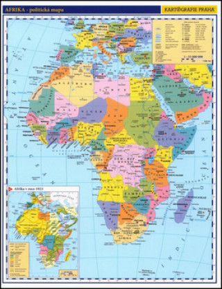 Tiskanica Afrika příruční politická mapa 