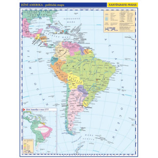 Printed items Jižní Amerika Obecně příruční politická mapa 