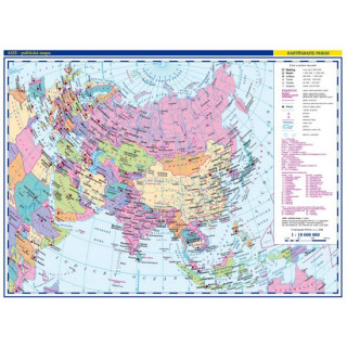 Kniha Asie - školní nástěnná politická mapa 1:10 mil./136x96 cm 