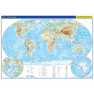 Drucksachen Svět – školní nástěnná fyzická mapa 