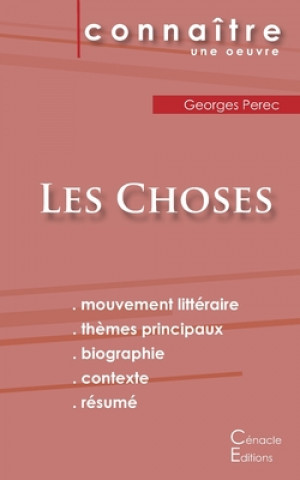 Könyv Fiche de lecture Les Choses de Georges Perec (Analyse litteraire de reference et resume complet) Georges Perec