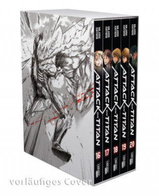 Joc / Jucărie Attack on Titan, Bände 16-20 im Sammelschuber mit Extra Hajime Isayama