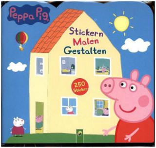 Könyv Peppa Pig Stickern Malen Gestalten 