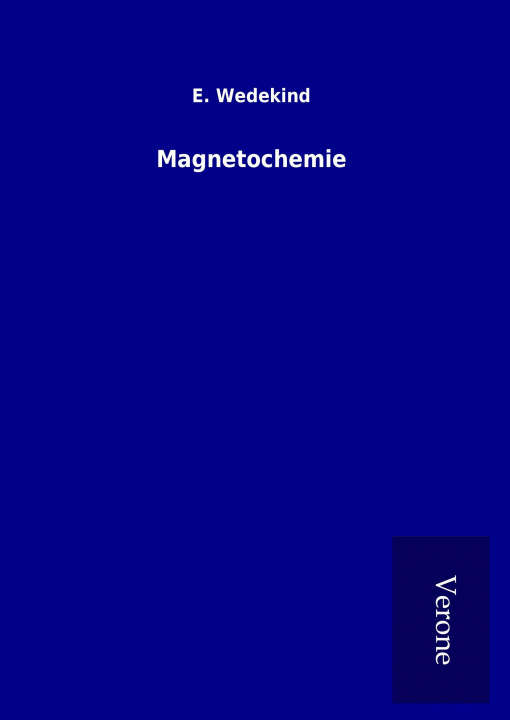 Boek Magnetochemie E. Wedekind