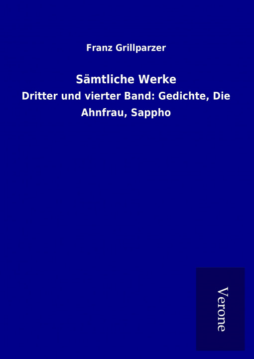 Книга Sämtliche Werke Franz Grillparzer
