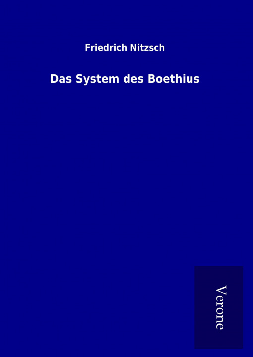Kniha Das System des Boethius Friedrich Nitzsch