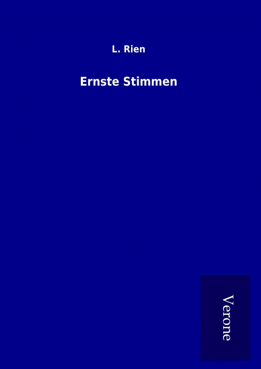 Kniha Ernste Stimmen L. Rien