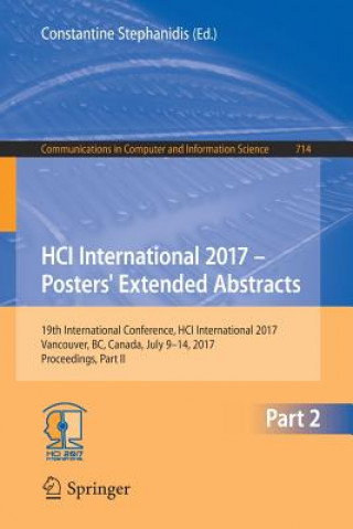 Książka HCI International 2017 - Posters' Extended Abstracts Constantine Stephanidis