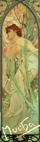 Papírenské zboží Záložka Alfons Mucha Evening contemplation neuvedený autor