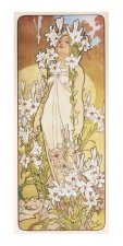 Papírenské zboží Pohled Alfons Mucha – Lily, dlouhý 