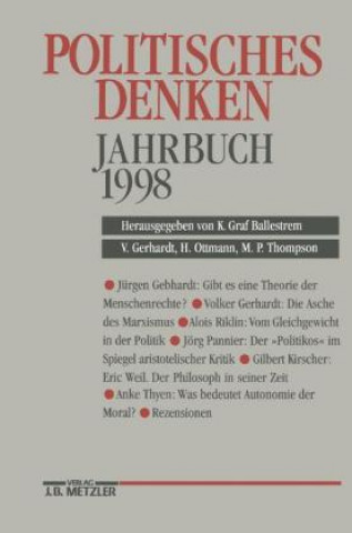 Book Politisches Denken. Jahrbuch 1998 "Deutschen Gesellschaft zur Erforschung der Politischen Bildung"