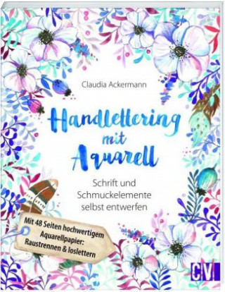 Carte Handlettering mit Aquarell Claudia Ackermann