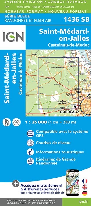 Materiale tipărite Saint-Medard-en-Jalles Castelnau-de-Médoc 1:25 000 