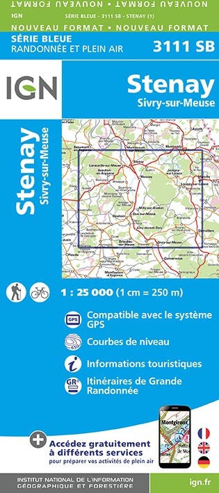 Tiskanica Stenay Sivry-sur-Meuse 1:25 000 