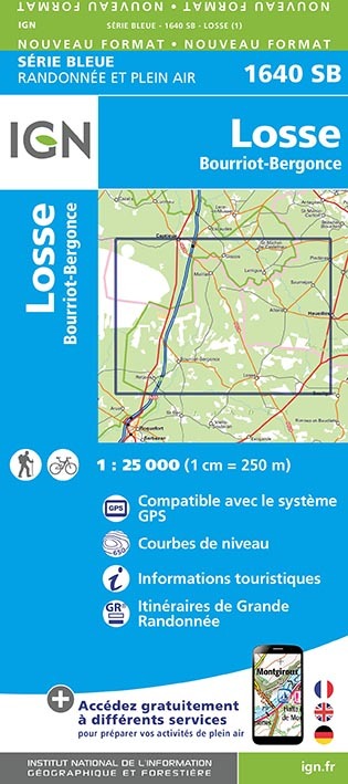 Έντυπα Losse Bourriot-Bergonce 1:25 000 