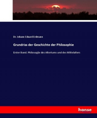 Książka Grundriss der Geschichte der Philosophie Dr. Johann Eduard Erdmann