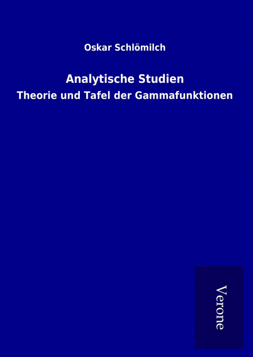 Könyv Analytische Studien Oskar Schlömilch
