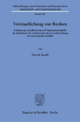 Knjiga VERSTAATLICHUNG VON BANKEN. Patrick Tuschl