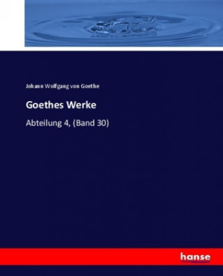 Kniha Goethes Werke Johann Wolfgang von Goethe