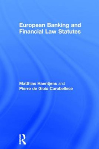 Kniha European Banking and Financial Law Statutes HAENTJENS