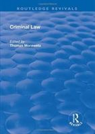 Kniha Criminal Law MORAWETZ