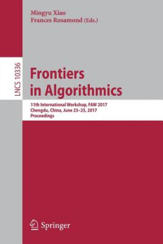 Kniha Frontiers in Algorithmics Mingyu Xiao