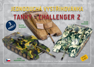 Papírenské zboží Jednoduchá vystřihovánka Tanky -  Challenger 2 
