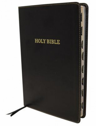 Book KJV, Thinline Bible, Large Print, Imitation Leather, Black, Indexed, Red Letter Edition Thomas Nelson