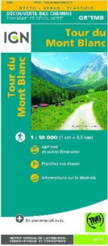 Tiskovina Tour du Mont Blanc 1:50 000 