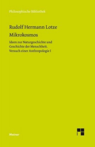 Livre Mikrokosmos Rudolf Hermann Lotze