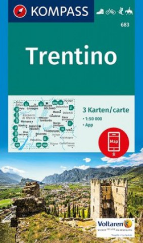 Nyomtatványok KOMPASS Wanderkarte Trentino Kompass-Karten Gmbh