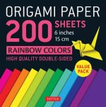 Kalendár/Diár Origami Paper 200 sheets Rainbow Colors 6" (15 cm) 
