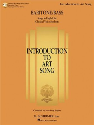 Carte Introduction To Art Song For Baritone/Bass (Book/Online Audio) Hal Leonard Publishing Corporation