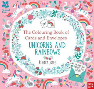 Carte National Trust: The Colouring Book of Cards and Envelopes - Unicorns and Rainbows REBECCA JONES