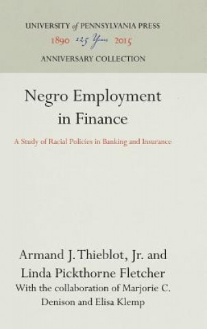 Kniha Negro Employment in Finance Jr. Thieblot