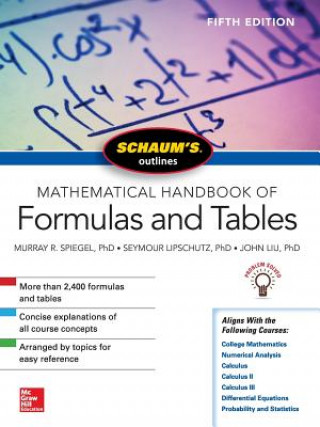 Kniha Schaum's Outline of Mathematical Handbook of Formulas and Tables, Fifth Edition Seymour Lipschutz