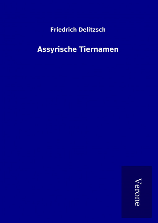 Livre Assyrische Tiernamen Friedrich Delitzsch