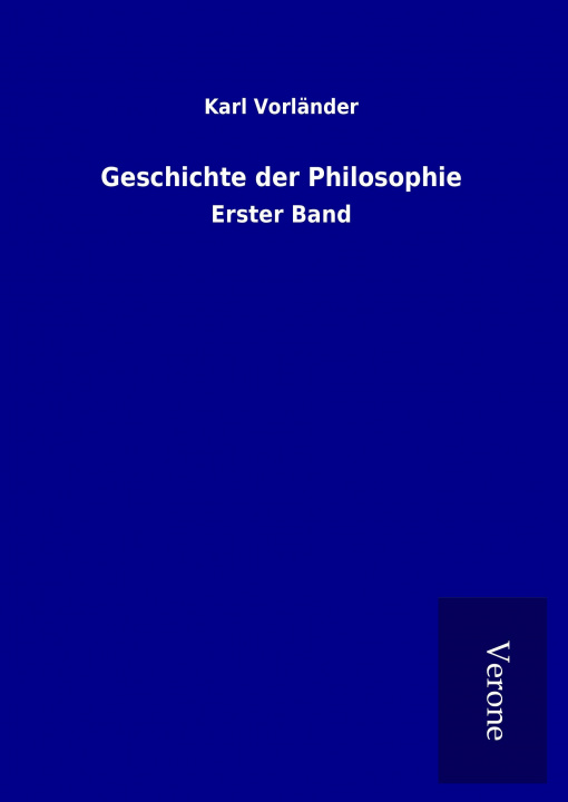 Book Geschichte der Philosophie Karl Vorländer