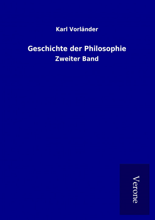 Książka Geschichte der Philosophie Karl Vorländer