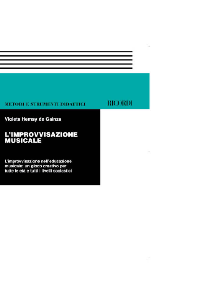 Libro IMPROVVISAZIONE MUSICALE VIOLETA GAINZA