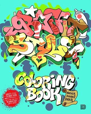 Book Graffiti Style Coloring Book Bjorn Almqvist
