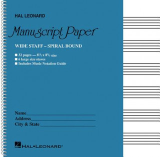 Książka Wide Staff Wirebound Manuscript Paper (Aqua Cover) Hal Leonard Corp