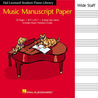 Könyv Hal Leonard Student Piano Library Music Manuscript Paper - Wide Staff: Wide Staff Hal Leonard Publishing Corporation