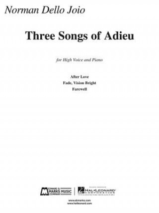 Kniha Norman Dello Joio - Three Songs of Adieu: High Voice and Piano Norman Dello Joio